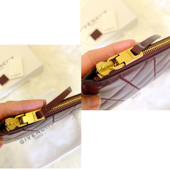 ❌SOLD❌NWT Givenchy Quilted Pouch, Aubergine - Picture 12 of 16